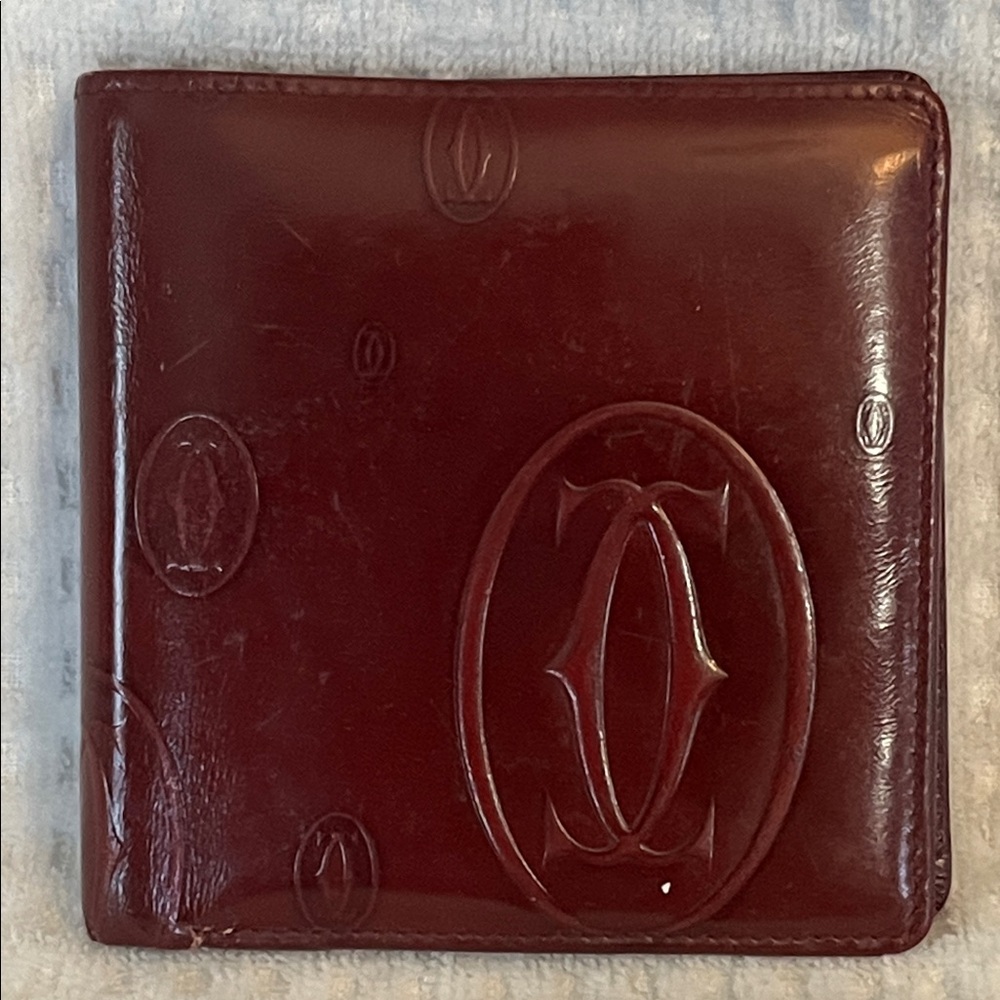 Cartier Bifold Wallet Happy Birthday Bordeaux Patent Leather - Picture 2 of 14